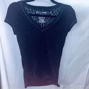 Preloved Aeropostale Animal Print Sheer Shirt size Small